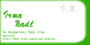 irma madl business card